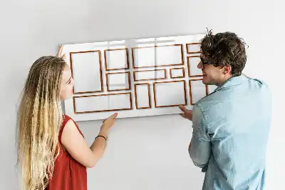 Quadro magnético para desenhar com moldura de madeira