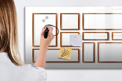 Quadro magnético para desenhar com moldura de madeira