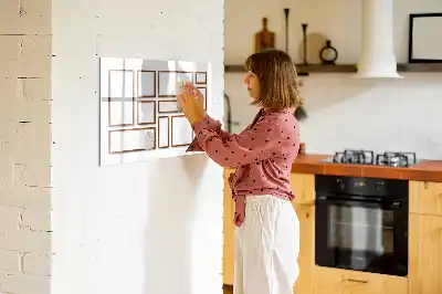 Quadro magnético para desenhar com moldura de madeira