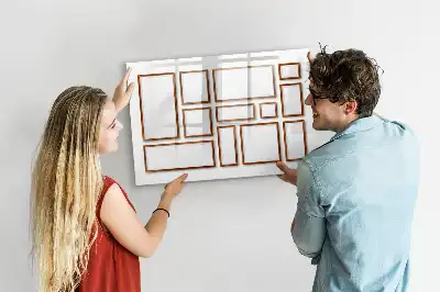 Quadro magnético para desenhar com moldura de madeira