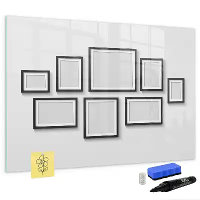 Quadro magnético para desenho com moldura preta