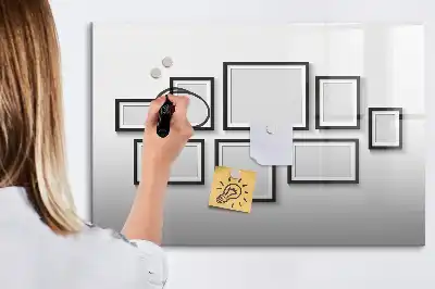 Quadro magnético para desenho com moldura preta