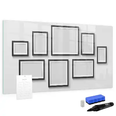Quadro magnético para desenho com moldura preta
