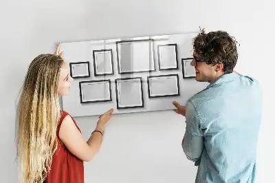 Quadro magnético para desenho com moldura preta