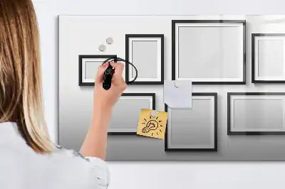 Quadro magnético para desenho com moldura preta