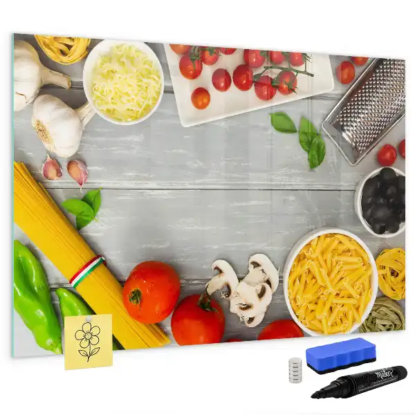Quadro magnético para escrever modelo ingredientes