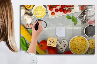 Quadro magnético para escrever modelo ingredientes
