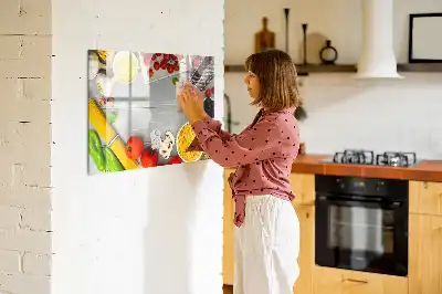 Quadro magnético para escrever modelo ingredientes