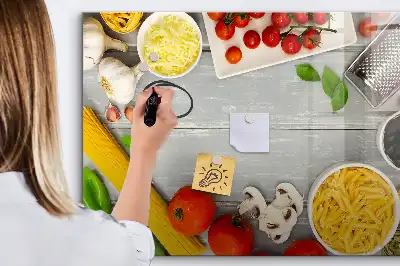 Quadro magnético para escrever modelo ingredientes