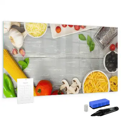 Quadro magnético para escrever modelo ingredientes