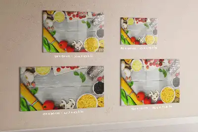 Quadro magnético para escrever modelo ingredientes