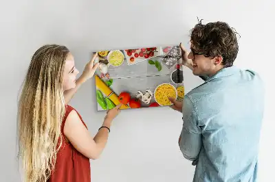 Quadro magnético para escrever modelo ingredientes