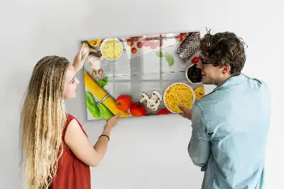 Quadro magnético para escrever modelo ingredientes