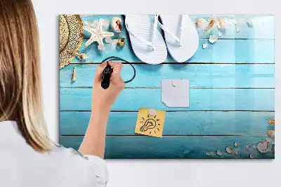 Quadro magnético para desenhar acessórios de férias
