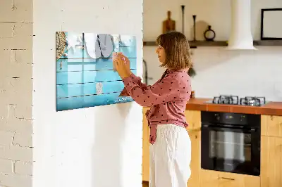 Quadro magnético para desenhar acessórios de férias