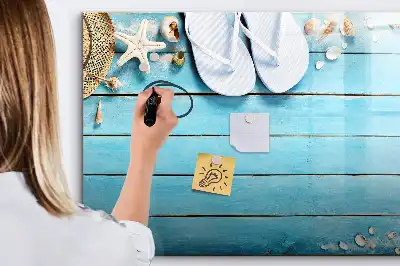 Quadro magnético para desenhar acessórios de férias