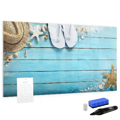 Quadro magnético para desenhar acessórios de férias