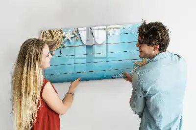 Quadro magnético para desenhar acessórios de férias