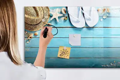 Quadro magnético para desenhar acessórios de férias