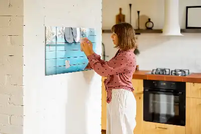 Quadro magnético para desenhar acessórios de férias