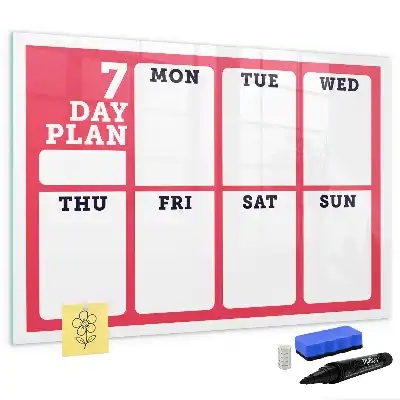 Planner semanal quadro magnético para escrever