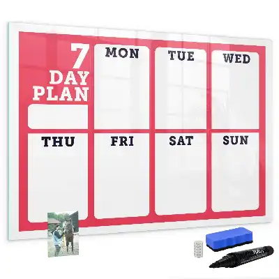 Planner semanal quadro magnético para escrever