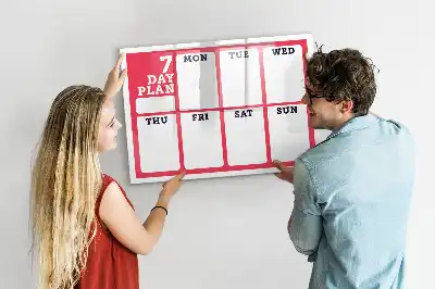 Planner semanal quadro magnético para escrever