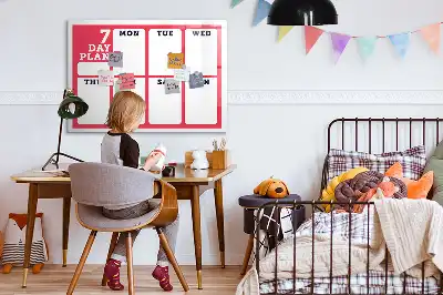 Planner semanal quadro magnético para escrever