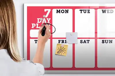 Planner semanal quadro magnético para escrever