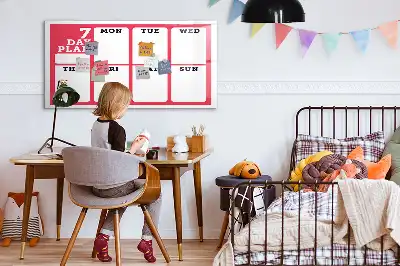 Planner semanal quadro magnético para escrever