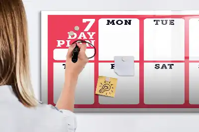 Planner semanal quadro magnético para escrever