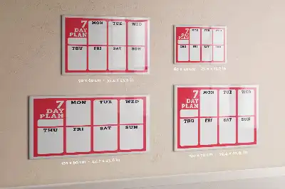 Planner semanal quadro magnético para escrever