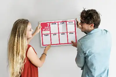 Planner semanal quadro magnético para escrever