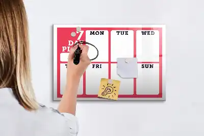 Planner semanal quadro magnético para escrever