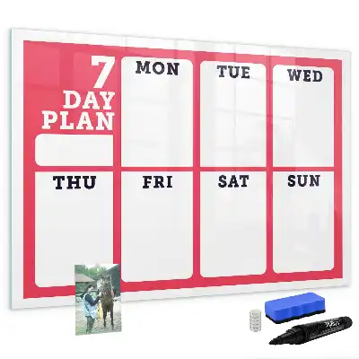 Planner semanal quadro magnético para escrever