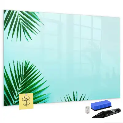 Quadro magnético para desenhar com estampa de folhas de palmeira