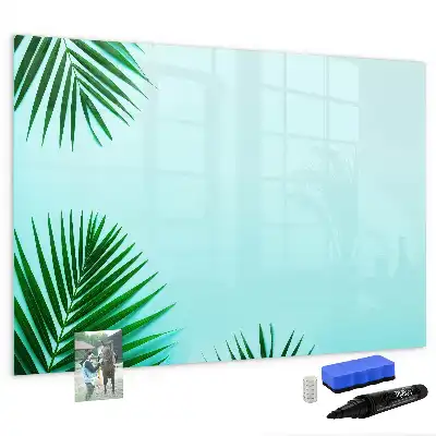 Quadro magnético para desenhar com estampa de folhas de palmeira