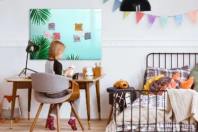 Quadro magnético para desenhar com estampa de folhas de palmeira