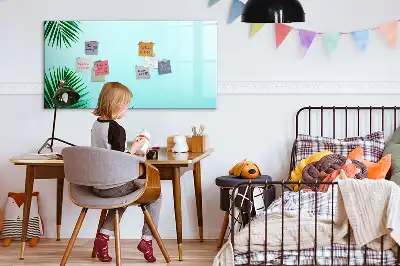 Quadro magnético para desenhar com estampa de folhas de palmeira
