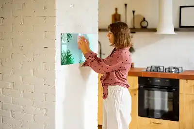 Quadro magnético para desenhar com estampa de folhas de palmeira