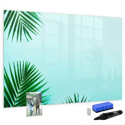 Quadro magnético para desenhar com estampa de folhas de palmeira