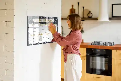 Quadro magnético para escrever planificador de refeições estelar