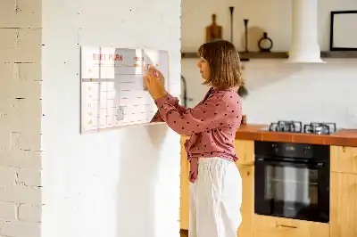 Quadro magnético para desenhar planejador semanal de refeições