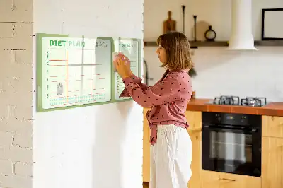 Quadro magnético para menu semanal de escrever