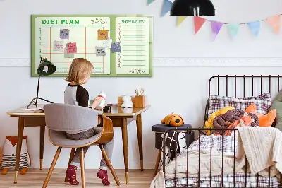 Quadro magnético para menu semanal de escrever