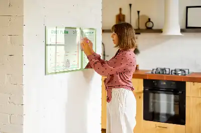 Quadro magnético para menu semanal de escrever