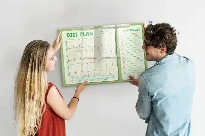 Quadro magnético para menu semanal de escrever