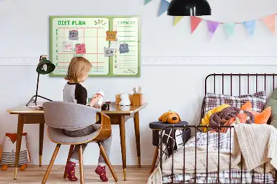 Quadro magnético para menu semanal de escrever