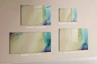 Quadro magnético para escrever estampa de mármore colorido