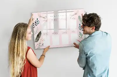 Quadro magnético para escrever planner semanal encantador